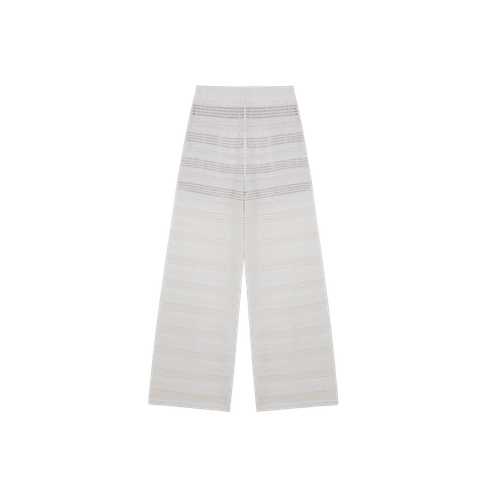 LINEN SEQUINED POINTELLE TROUSERS - XS - Straight leg pants - CRUSH Collection - Modalova