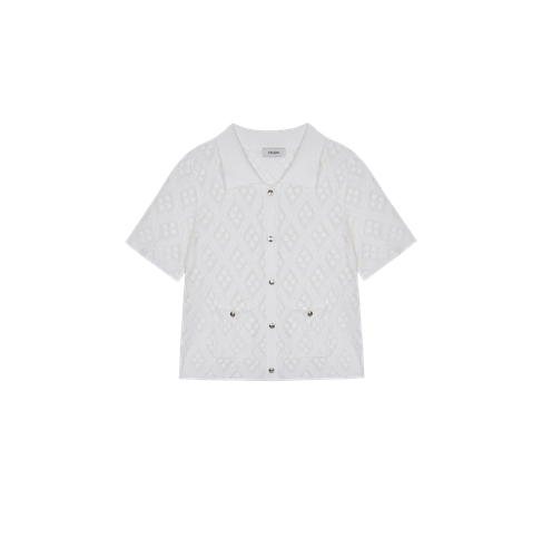 DIAMOND POINTELLE SHIRT - XS - Shirts - CRUSH Collection - Modalova