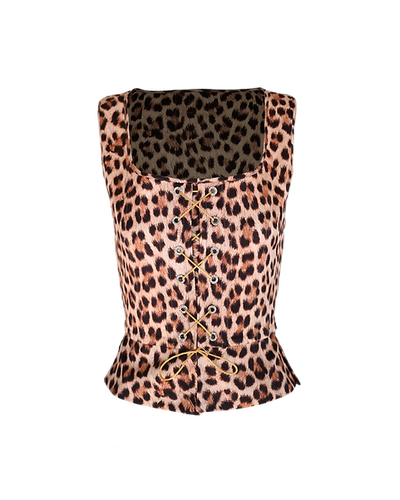 CHEETAH PEPLUM CORSET | Women's Corsets - Alice Pons Milano - Modalova
