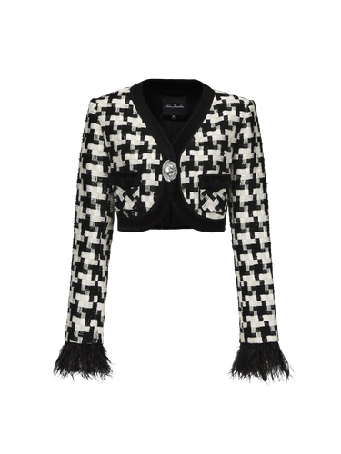 Dahlia Feather Blazer - XS - Blazers - Nana Jacqueline - Modalova