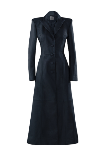 LEATHER MAXI COAT | Women's Coats - Vestiaire d'un Oiseau Libre - Modalova