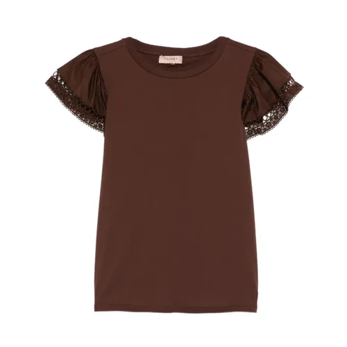 Twinset - Tops > T-Shirts - Brown - Twinset - Modalova