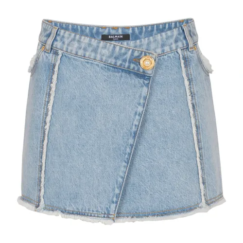 Skirts > Denim Skirts - - Balmain - Modalova