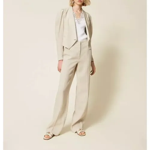 Trousers > Wide Trousers - - Twinset - Modalova
