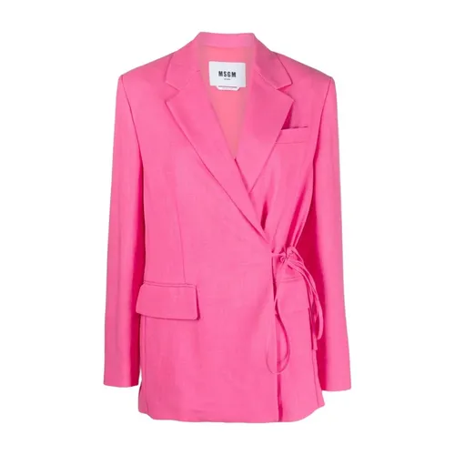 Msgm - Jackets > Blazers - Pink - Msgm - Modalova