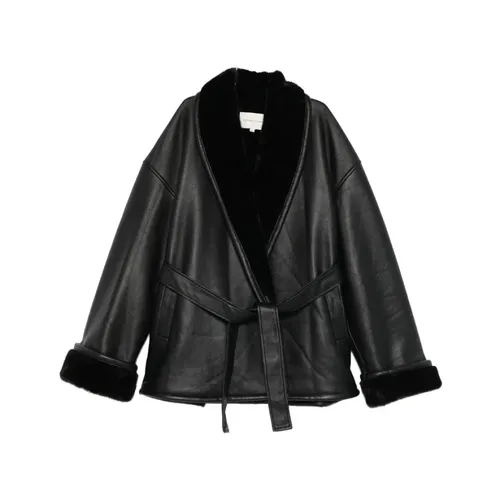 Jackets > Leather Jackets - - Viktoriachan - Modalova