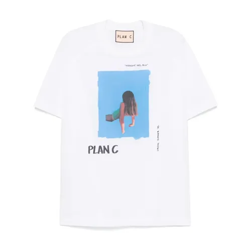 Plan C - Tops > T-Shirts - White - Plan C - Modalova