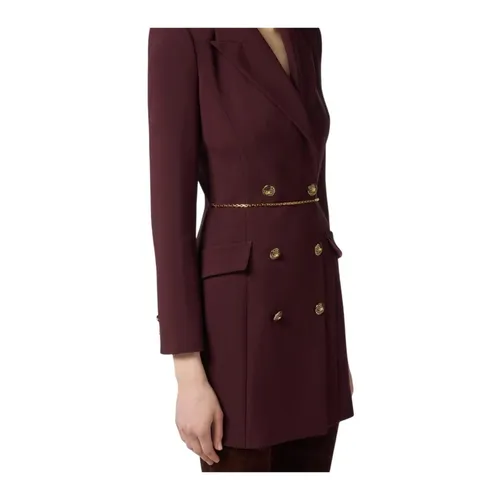 Coats > Double-Breasted Coats - - Elisabetta Franchi - Modalova