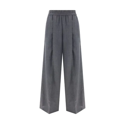Trousers > Wide Trousers - - Brunello Cucinelli - Modalova