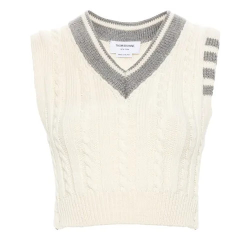 Knitwear > V-neck Knitwear - - Thom Browne - Modalova