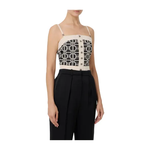 Tops > Sleeveless Tops - - Elisabetta Franchi - Modalova
