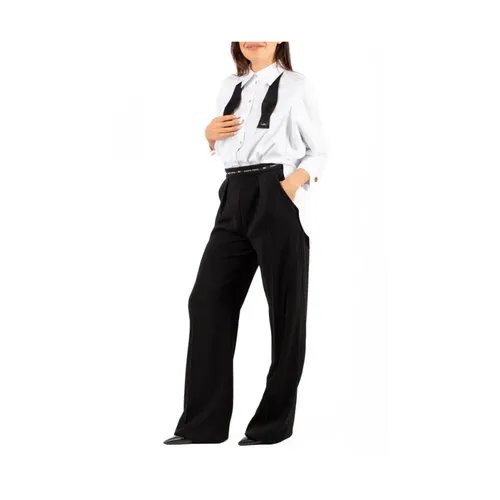 Trousers > Wide Trousers - - Elisabetta Franchi - Modalova