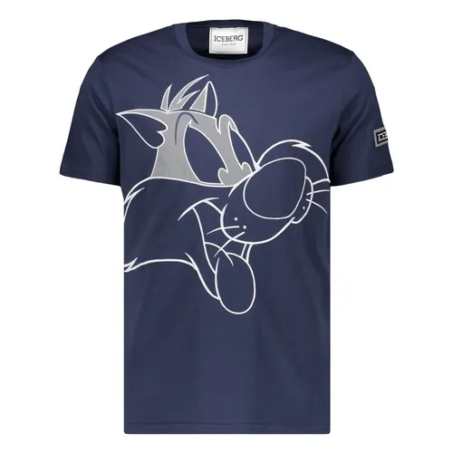 Iceberg - Tops > T-Shirts - Blue - Iceberg - Modalova