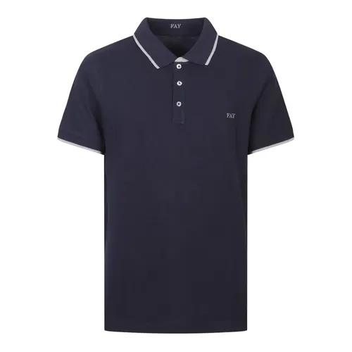 Fay - Tops > Polo Shirts - Blue - Fay - Modalova