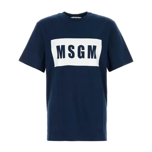 Msgm - Tops > T-Shirts - Blue - Msgm - Modalova
