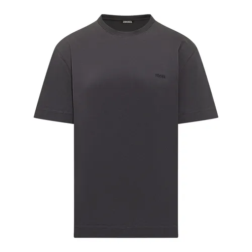 Zegna - Tops > T-Shirts - Black - Zegna - Modalova