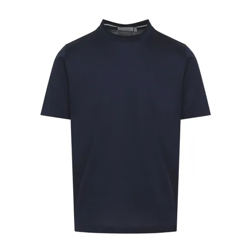 Canali - Tops > T-Shirts - Blue - Canali - Modalova