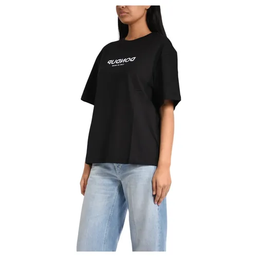 Dondup - Tops > T-Shirts - Black - Dondup - Modalova
