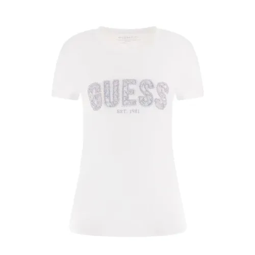 Guess - Tops > T-Shirts - White - Guess - Modalova
