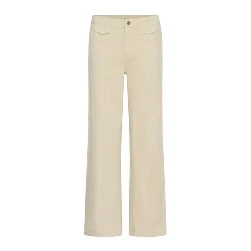 Trousers > Wide Trousers - - Cream - Modalova