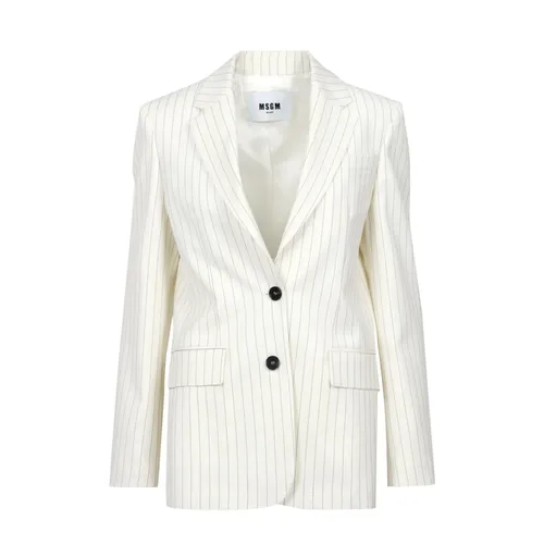 Msgm - Jackets > Blazers - White - Msgm - Modalova