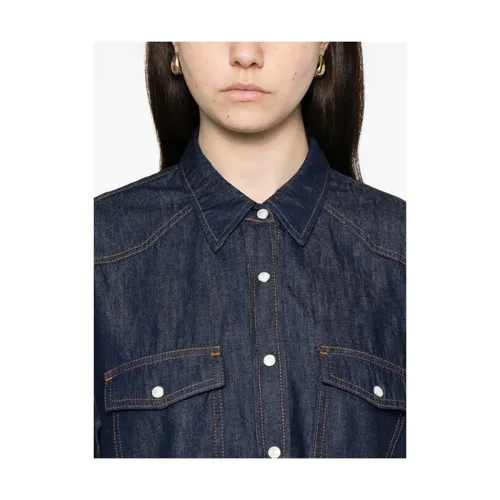 Blouses & Shirts > Denim Shirts - - Khaite - Modalova