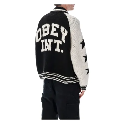 Knitwear > Cardigans - - Obey - Modalova