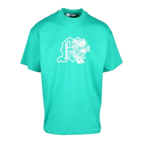Msgm - Tops > T-Shirts - Green - Msgm - Modalova