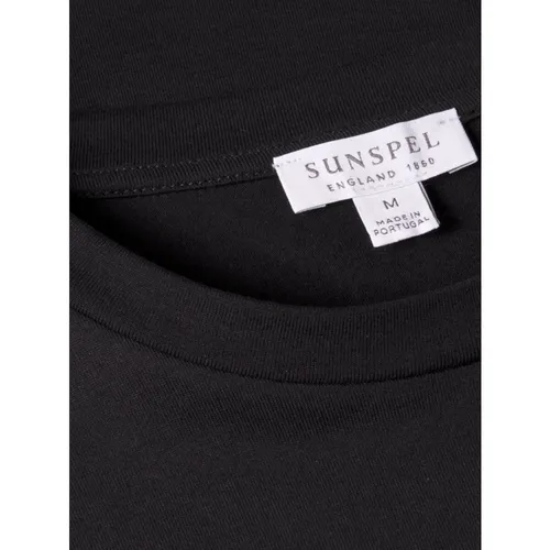 Sunspel - Tops > T-Shirts - Black - Sunspel - Modalova