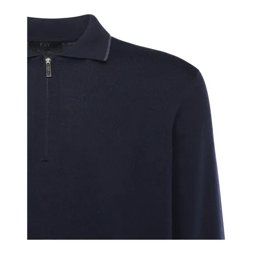Fay - Tops > Polo Shirts - Blue - Fay - Modalova