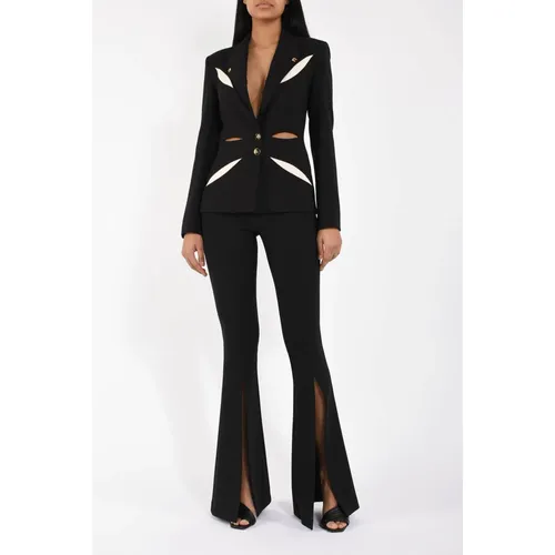 Trousers > Wide Trousers - - Elisabetta Franchi - Modalova