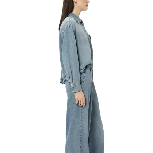 Blouses & Shirts > Denim Shirts - - Luisa Cerano - Modalova