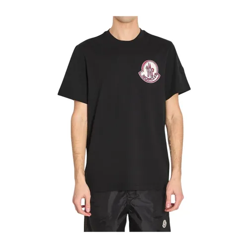 Moncler - Tops > T-Shirts - Black - Moncler - Modalova