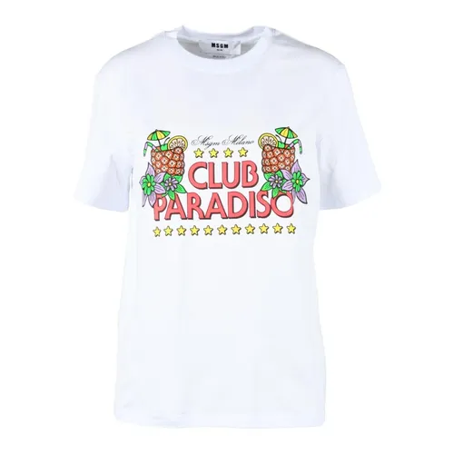 Msgm - Tops > T-Shirts - White - Msgm - Modalova