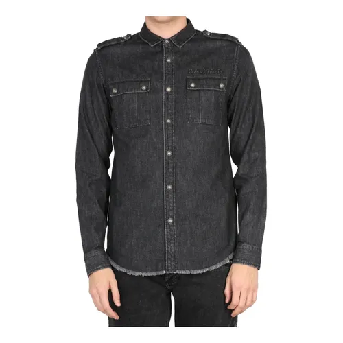 Shirts > Denim Shirts - - Balmain - Modalova