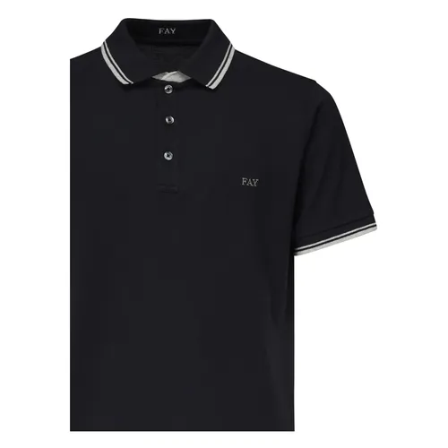 Fay - Tops > Polo Shirts - Black - Fay - Modalova