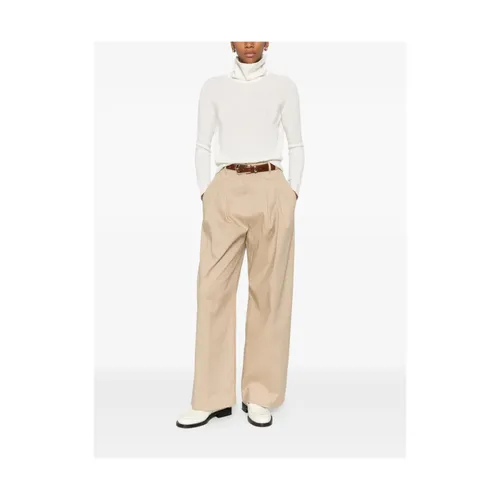 Trousers > Wide Trousers - - Mark Kenly Domino Tan - Modalova