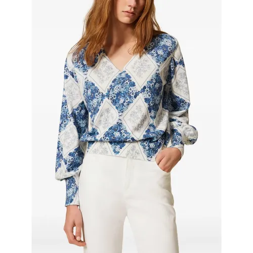 Knitwear > V-neck Knitwear - - Twinset - Modalova