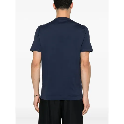 Fedeli - Tops > T-Shirts - Blue - Fedeli - Modalova