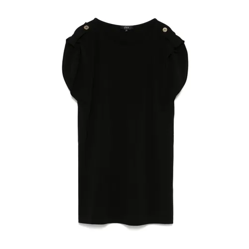 Fay - Tops > T-Shirts - Black - Fay - Modalova