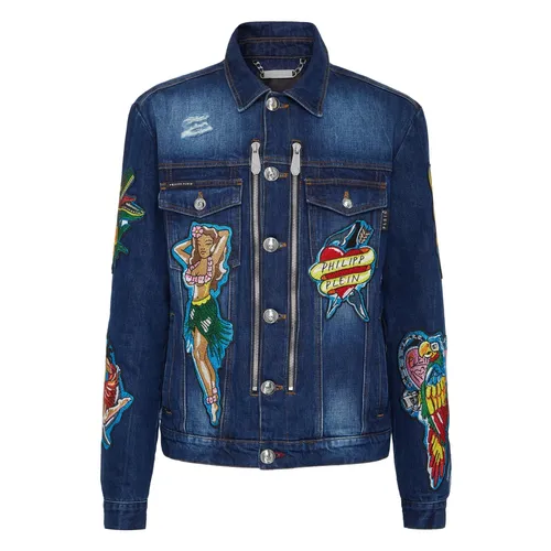 Jackets > Denim Jackets - - Philipp Plein - Modalova