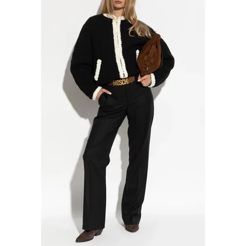 Trousers > Straight Trousers - - Moschino - Modalova