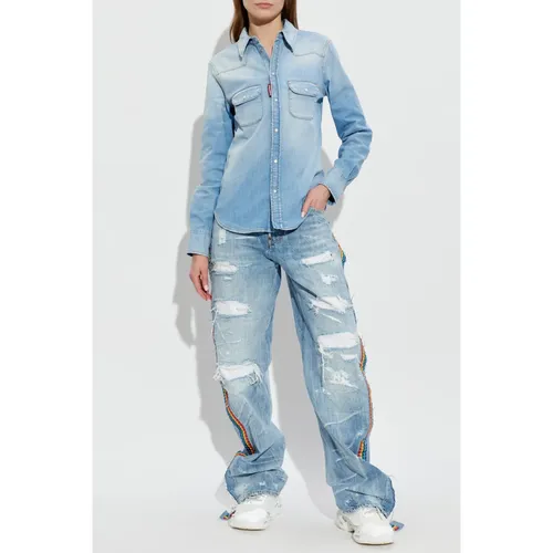 Blouses & Shirts > Denim Shirts - - Dsquared2 - Modalova