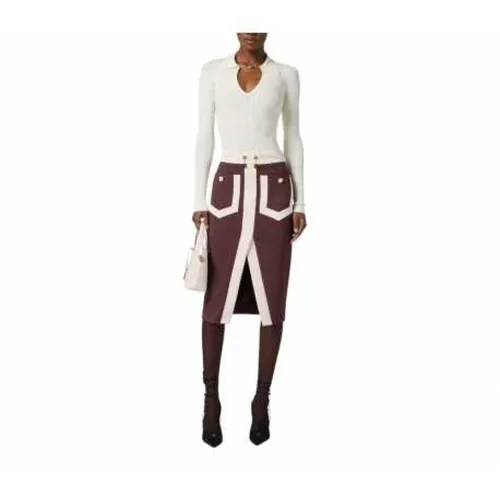 Knitwear > V-neck Knitwear - - Elisabetta Franchi - Modalova