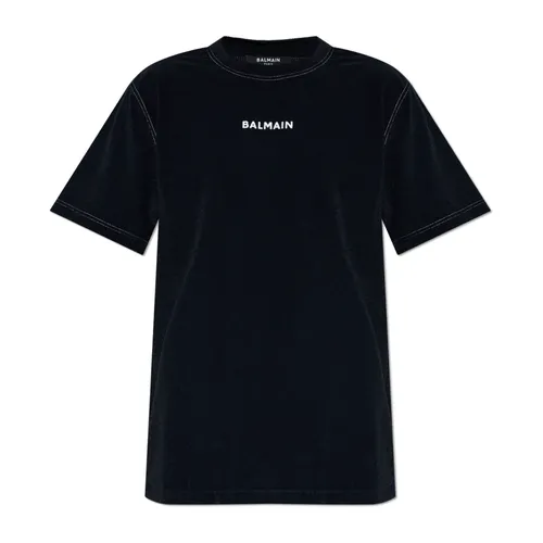 Balmain - Tops > T-Shirts - Black - Balmain - Modalova