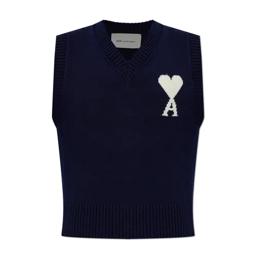 Knitwear > V-neck Knitwear - - Ami Paris - Modalova
