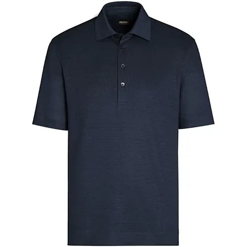 Zegna - Tops > Polo Shirts - Blue - Zegna - Modalova