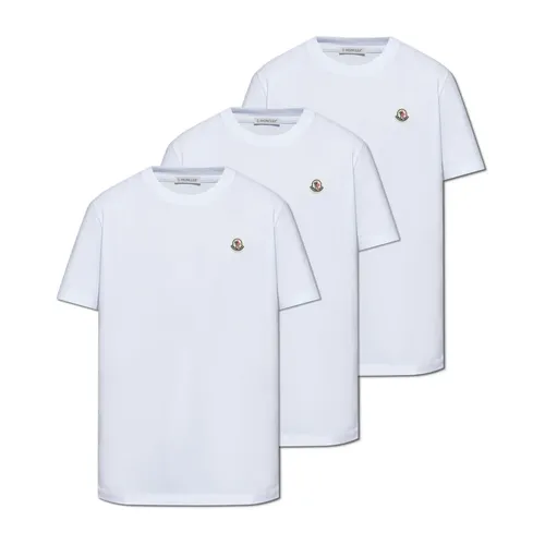 Moncler - Tops > T-Shirts - White - Moncler - Modalova