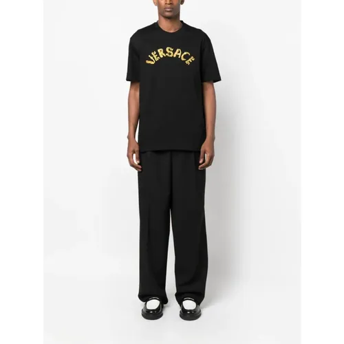 Versace - Tops > T-Shirts - Black - Versace - Modalova
