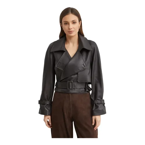Jackets > Leather Jackets - - Nour Hammour - Modalova